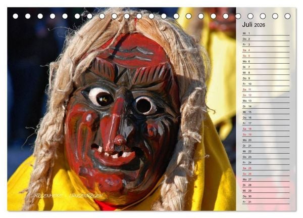 Produktbild: Schw&auml;bisch alemannische Fasnet (Tischkalender 2026 DIN A5 quer), CALVENDO Monatskalender