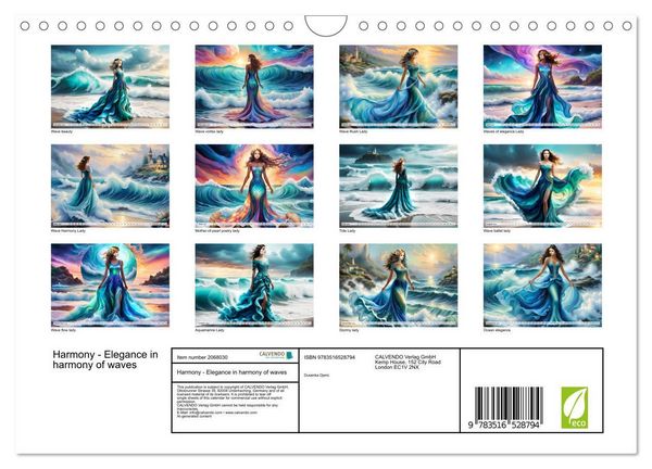 Produktbild: Harmony - Elegance in harmony of waves (Wall Calendar 2026 DIN A4 landscape), CALVENDO 12 Month Wall Calendar