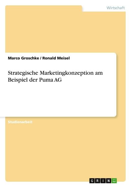 Produktbild: Strategische Marketingkonzeption am Beispiel der Puma AG