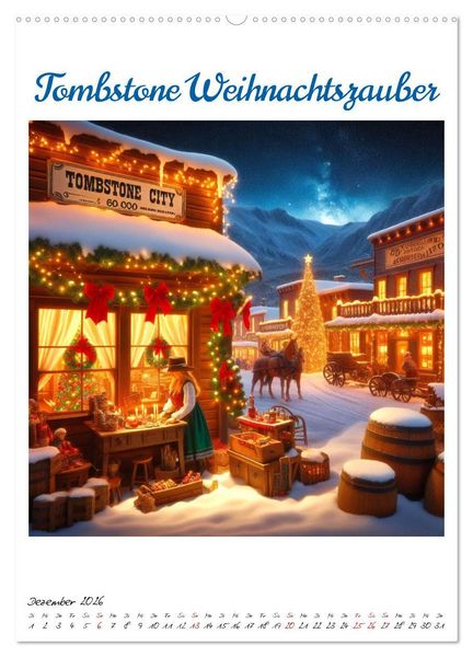 Produktbild: Wild-West Family - Yee-haw! K&uuml;nstliche Impressionen: Ein Jahr im Wilden Westen (Wandkalender 2026 DIN A2 hoch), CALVENDO Monatskalender