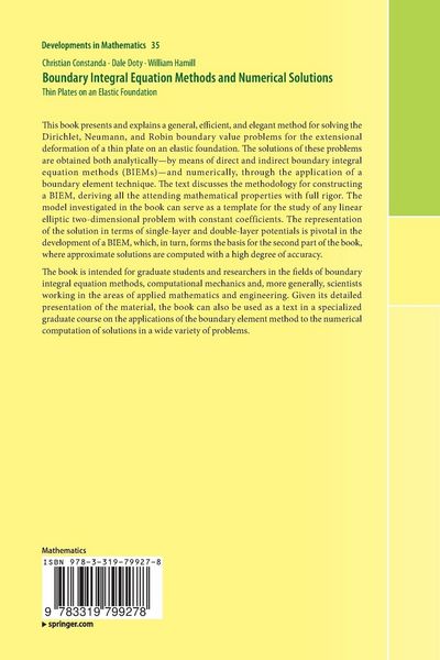 Produktbild: Boundary Integral Equation Methods and Numerical Solutions
