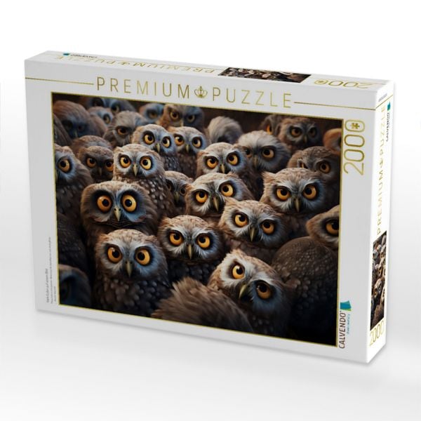 Produktbild: CALVENDO Puzzle Viele Eulen auf einem Bild | 2000 Teile Lege-Gr&ouml;&szlig;e 90x67cm Foto-Puzzle f&uuml;r gl&uuml;ckliche Stunden