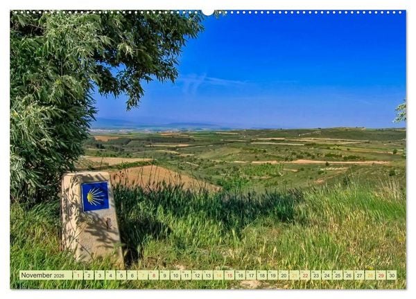 Produktbild: Jakobsweg - pilgern auf dem Camino de Santiago (hochwertiger Premium Wandkalender 2026 DIN A2 quer), Kunstdruck in Hochglanz