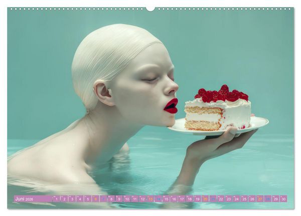 Produktbild: Albino Frauen - Kunstvolle Werke (Wandkalender 2026 DIN A2 quer), CALVENDO Monatskalender