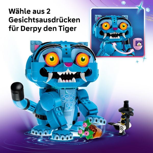 Produktbild: LEGO KPop Demon Hunters Der Tiger Derpy und die Elster Sussie 72537