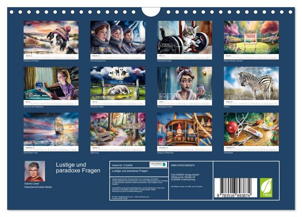Produktbild: Lustige und paradoxe Fragen (Wandkalender 2026 DIN A4 quer), CALVENDO Monatskalender