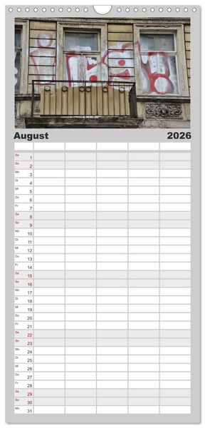 Produktbild: Familienplaner 2026 - Dresdens Neustadt mit 5 Spalten (Wandkalender, 21 x 45 cm) CALVENDO
