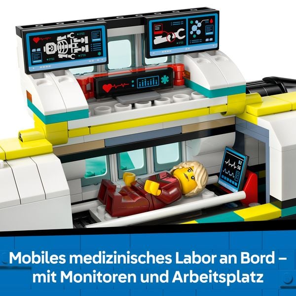 Produktbild: LEGO City Notfallrettungsflugzeug, Set mit Flieger und Schneemobil 60465