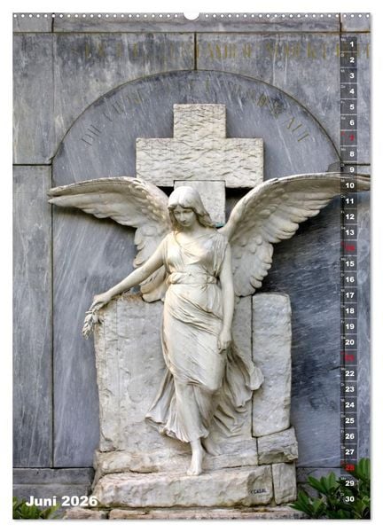 Produktbild: Friedhofsengel in Berlin (hochwertiger Premium Wandkalender 2026 DIN A2 hoch), Kunstdruck in Hochglanz
