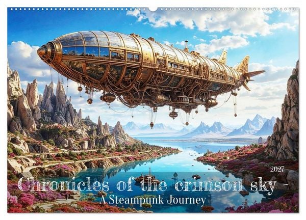 Produktbild: Chronicles of the crimson sky - A Steampunk Journey (Wall Calendar 2027 DIN A2 landscape), CALVENDO 12 Month Wall Calendar