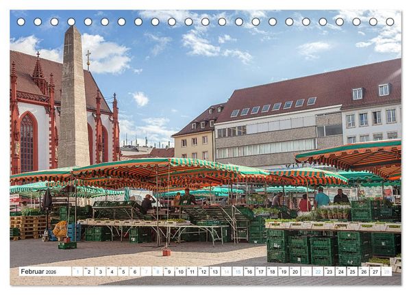 Produktbild: W&uuml;rzburg - Stadt mit Charme (Tischkalender 2026 DIN A5 quer), CALVENDO Monatskalender