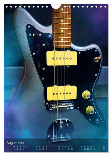 Produktbild: Magische Gitarren (Wandkalender 2026 DIN A4 hoch), CALVENDO Monatskalender