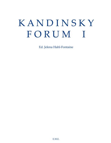 Produktbild: Kandinsky Forum I