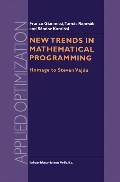 Produktbild: New Trends in Mathematical Programming