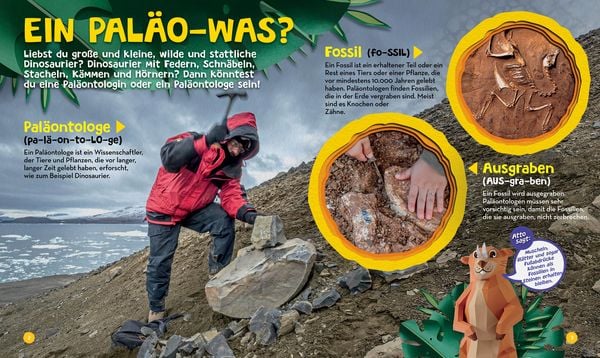 Produktbild: Gro&szlig;e W&ouml;rter f&uuml;r kleine Pal&auml;ontologen. Das Dino-W&ouml;rterbuch, das jeder Mini-Forscher braucht