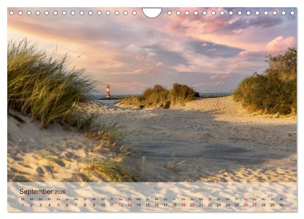 Produktbild: Moin Moin Sch&ouml;ne Stunden am Ostseestrand (Wandkalender 2026 DIN A4 quer), CALVENDO Monatskalender