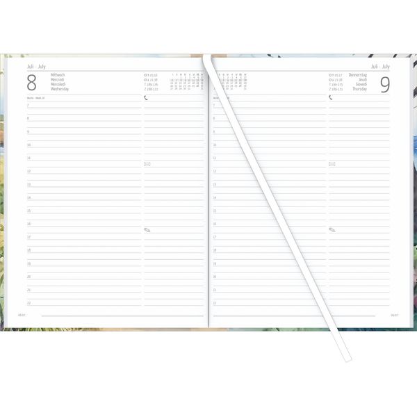 Produktbild: Buchkalender Style Beach 2026 - Büro-Kalender A5 - Cheftimer - 1 Tag 1 Seite - 352 Seiten - Blume - Alpha Edition