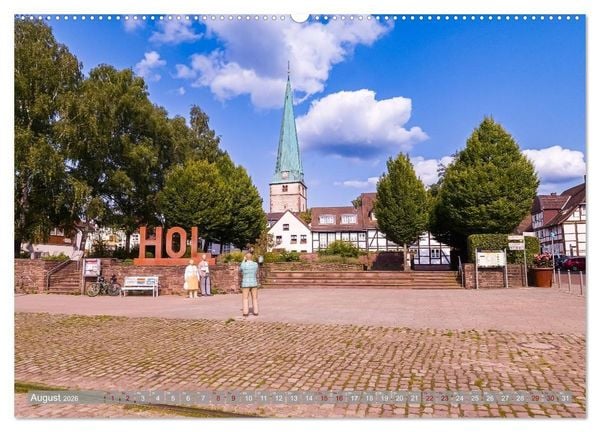 Produktbild: Ein Blick auf Holzminden an der Weser (hochwertiger Premium Wandkalender 2026 DIN A2 quer), Kunstdruck in Hochglanz