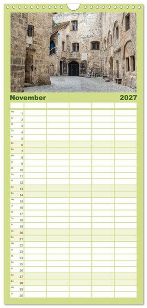 Produktbild: Familienplaner 2027 - Burghausen an der Salzach mit 5 Spalten (Wandkalender, 21 x 45 cm) CALVENDO