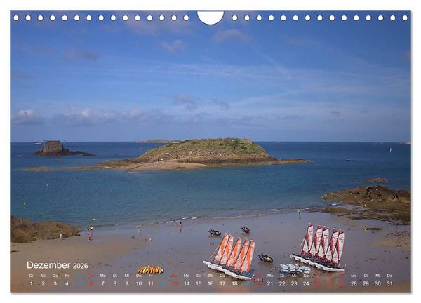 Produktbild: Bretagne - Sehnsucht in Blau (Wandkalender 2026 DIN A4 quer), CALVENDO Monatskalender