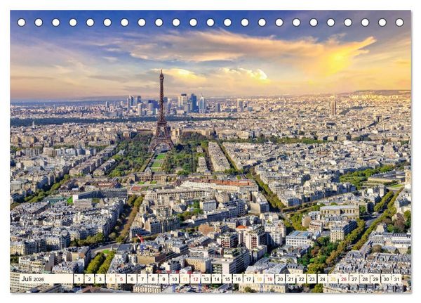 Produktbild: Eiffelturm - Ikone der Architektur (Tischkalender 2026 DIN A5 quer), CALVENDO Monatskalender