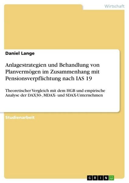Produktbild: Anlagestrategien und Behandlung von Planverm&ouml;gen im Zusammenhang mit Pensionsverpflichtung nach IAS 19