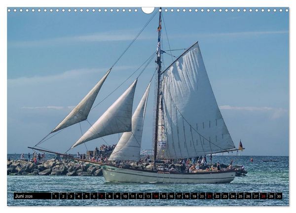Produktbild: Segelschiffe vor Warnem&uuml;nde (Wandkalender 2026 DIN A3 quer), CALVENDO Monatskalender