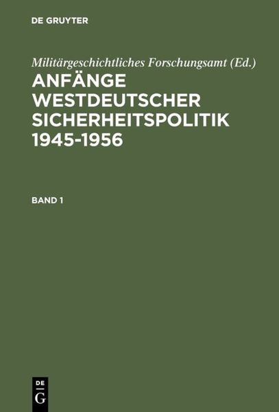 Produktbild: Anf&auml;nge Westdeutscher Sicherheitspolitik