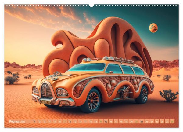 Produktbild: Futuristische W&uuml;stencars (Wandkalender 2026 DIN A2 quer), CALVENDO Monatskalender
