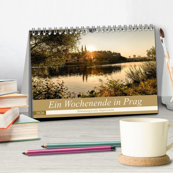 Produktbild: Ein Wochenende in Prag (Tischkalender 2026 DIN A5 quer), CALVENDO Monatskalender