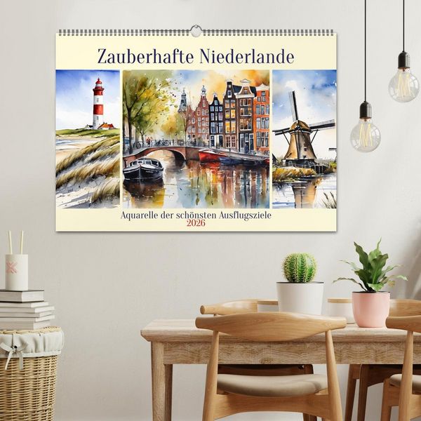 Produktbild: Zauberhafte Niederlande (Wandkalender 2026 DIN A2 quer), CALVENDO Monatskalender