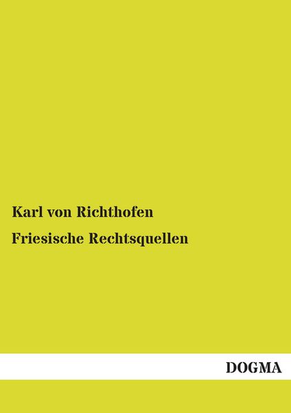 Produktbild: Friesische Rechtsquellen
