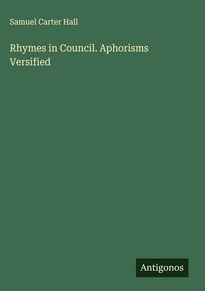 Produktbild: Rhymes in Council. Aphorisms Versified