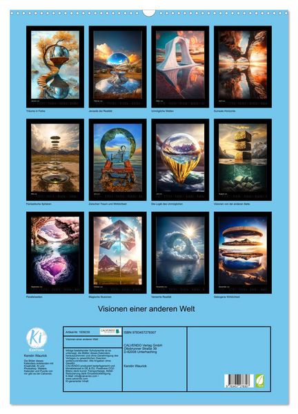 Produktbild: Visionen einer anderen Welt (Wandkalender 2026 DIN A2 hoch), CALVENDO Monatskalender