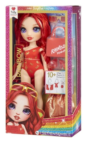 Rainbow High Swim & Style Fashion Doll- Ruby (Red)