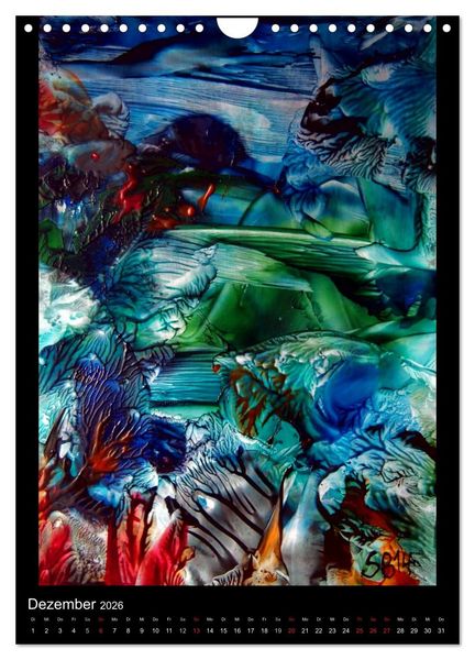 Produktbild: Wachs-Mal-ART encaustic (Wandkalender 2026 DIN A4 hoch), CALVENDO Monatskalender