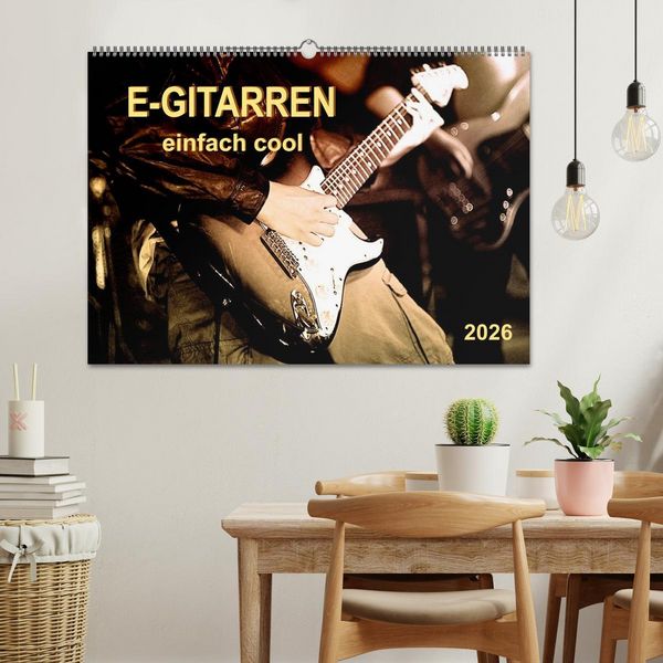 Produktbild: E-Gitarren - einfach cool (Wandkalender 2026 DIN A2 quer), CALVENDO Monatskalender