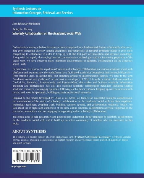 Produktbild: Scholarly Collaboration on the Academic Social Web