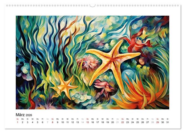 Produktbild: Unterwasserwelt, bunt und wundersch&ouml;n (hochwertiger Premium Wandkalender 2026 DIN A2 quer), Kunstdruck in Hochglanz