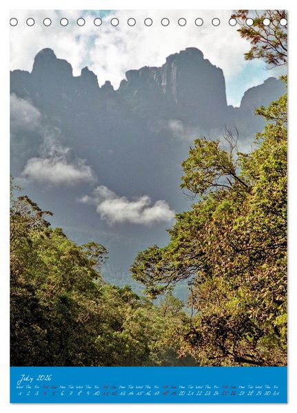 Produktbild: Angel Falls The tallest waterfall in the world (Desk Calendar 2026 DIN A5 portrait), CALVENDO 12 Month DeskCalendar