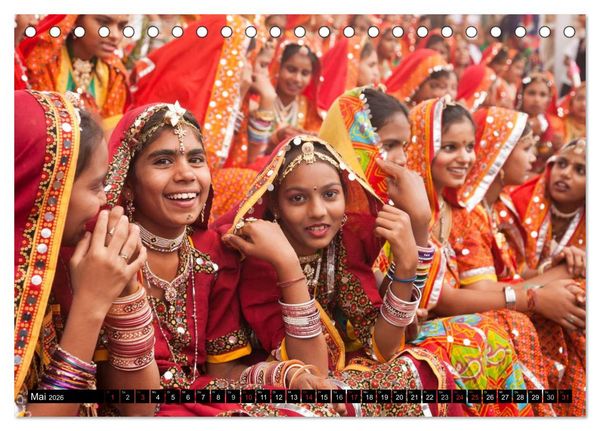 Produktbild: Indien - Rajasthan (Tischkalender 2026 DIN A5 quer), CALVENDO Monatskalender