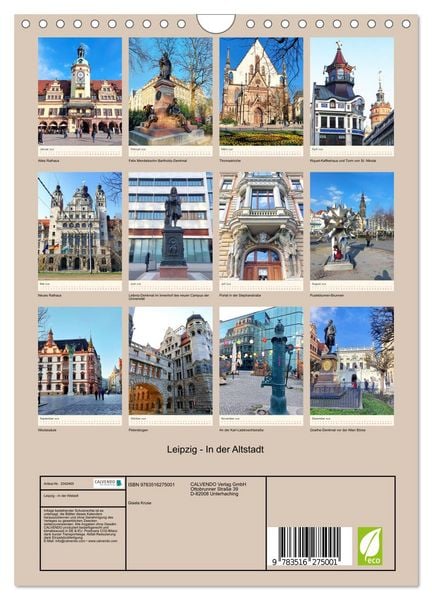 Produktbild: Leipzig - In der Altstadt (Wandkalender 2026 DIN A4 hoch), CALVENDO Monatskalender