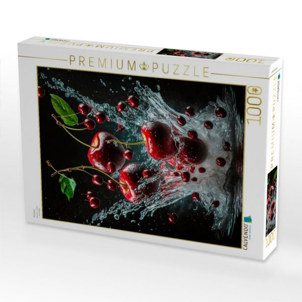 Produktbild: CALVENDO Puzzle Kirschen | 1000 Teile Lege-Gr&ouml;&szlig;e 64x48cm Foto-Puzzle f&uuml;r gl&uuml;ckliche Stunden