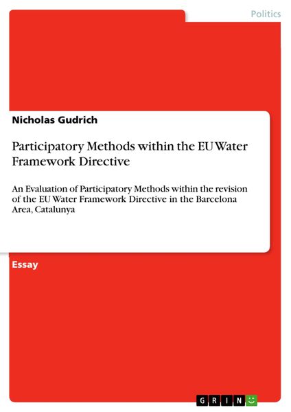 Produktbild: Participatory Methods within the EU Water Framework Directive