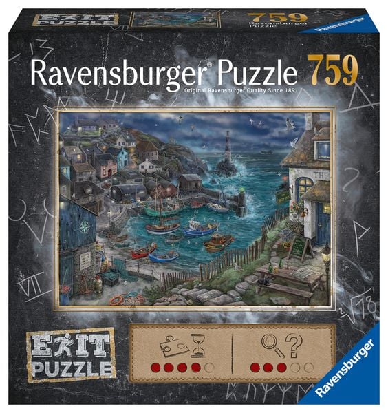 Produktbild: Ravensburger EXIT Puzzle 17365 Das Fischerdorf - 759 Teile Puzzle f&uuml;r Erwachsene und Kinder ab 14 Jahren
