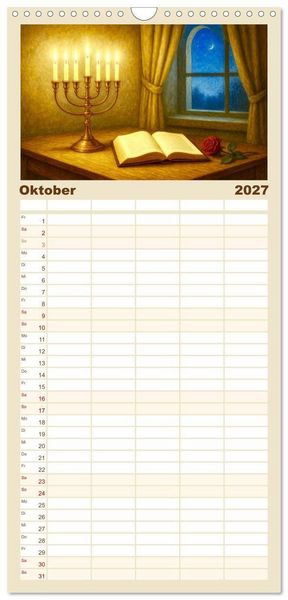 Produktbild: Familienplaner 2027 - Heinrich Heine. Sein Leben, seine literarischen Werke mit 5 Spalten (Wandkalender, 21 x 45 cm) CALVENDO