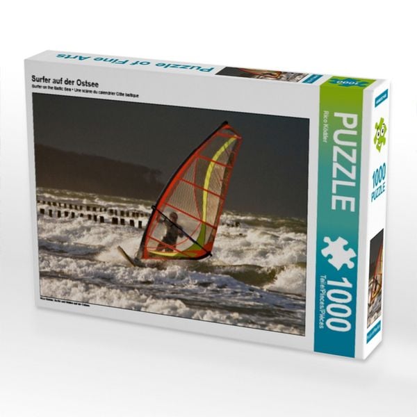 Produktbild: CALVENDO Puzzle Surfer auf der Ostsee | 1000 Teile Lege-Gr&ouml;&szlig;e 64x48cm Foto-Puzzle f&uuml;r gl&uuml;ckliche Stunden