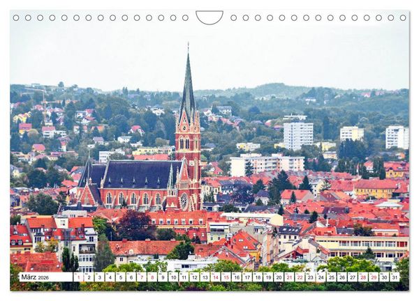 Produktbild: Graz - Ausblick auf die Dachlandschaft (Wandkalender 2026 DIN A4 quer), CALVENDO Monatskalender