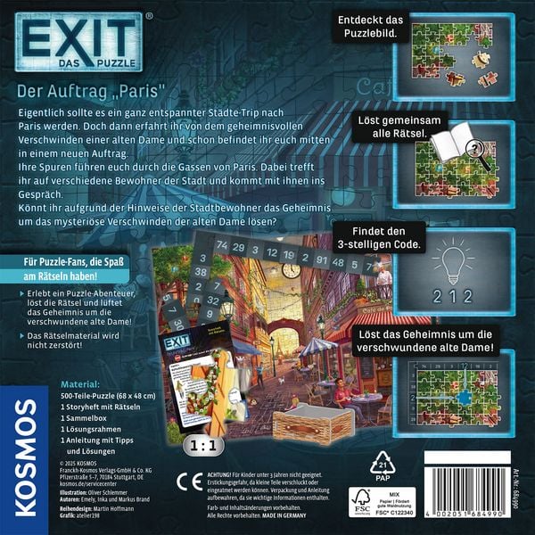 Produktbild: EXIT&reg; - Das Puzzle: Der Auftrag "Paris"
