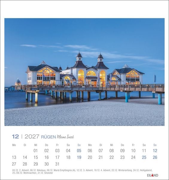 Produktbild: R&uuml;gen Postkartenkalender 2027 - Meine Insel